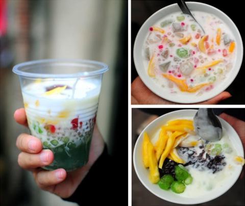Yogurt with Jack-fruit in Vietnam