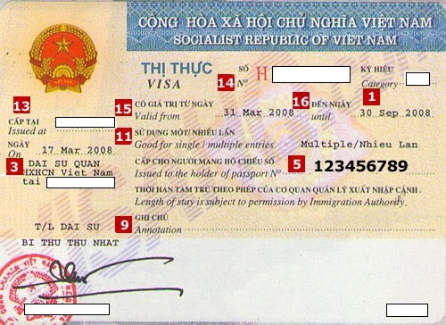 Vietnam visa type B4